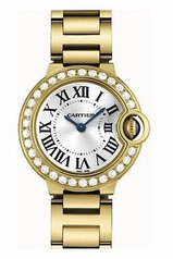 Cartier Ballon Bleu 18K Yellow Gold Diamond Ladies Watch WE9001Z3