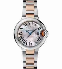 Cartier Ballon Bleu Mother of Pearl Automatic Ladies Watch W6920098