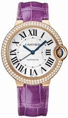 Cartier Ballon Bleu Silver Dial 18kt Rose Gold Diamond Unisex Watch WE900551