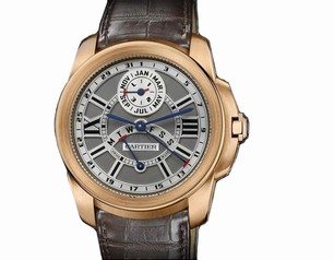 Cartier Calibre de Cartier Automatic Perpetual Date 18 kt Rose Gold Men's Watch W7100029