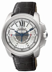 Cartier Calibre de Cartier Central Chronograph 18 kt White Gold Men's Watch W7100005