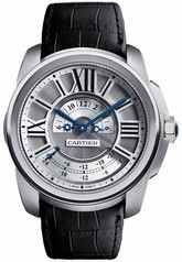 Cartier Calibre de Cartier Multiple Time Zone 18 kt White Gold Men's Watch W7100026