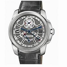 Cartier Calibre de Cartier Perpetual Calendar 18 kt White Gold Men's Watch W7100030
