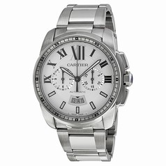 Cartier Calibre de Cartier Silver Dial Chronograph Automatic Men's Watch W7100045
