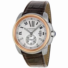 Cartier Calibre De Cartier Silver Dial Mechanical Wind Men's Watch W7100039