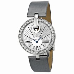 Cartier Captive De Cartier Silver Dial 18kt White Gold Diamond Silver Satin Ladies Watch WG600012