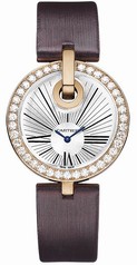 Cartier Captive de Cartier Silver Dial Satin Ladies Watch WG600011