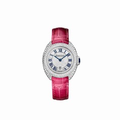 Cartier Clé 18K White Gold Set with Diamonds Dial Ladies Watch WJCL0017