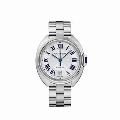 Cartier Clé Silvered Flinqué Dial Men's Watch WGCL0006