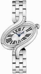 Cartier Delice de Cartier Silver Dial 18kt White Gold Diamond Ladies Watch WG800007