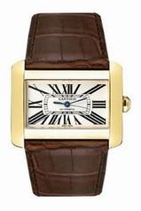Cartier Divan White Dial 18K Yellow Gold Automatic Ladies Watch W6300856