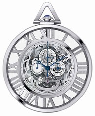 Cartier Grand Complication Chronograph Perpetual Calendar 18 kt White Gold Pocket Watch W1556213