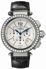 Cartier Pasha Diamond 18kt White Gold Men's Watch WJ121051