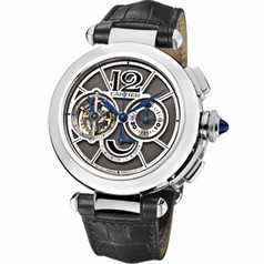Cartier Pasha Tourbillon Chronograph 18 kt White Gold Men's Watch W3030013