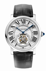 Cartier Rotonde de Cartier Flying Tourbillon 18 kt White Gold Men's Watch W1556216