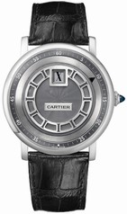Cartier Rotonde de Cartier Jumping Hour 18 kt White Gold Men's Watch W1553851