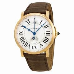 Cartier Rotonde de Cartier Large Date Second Time-Zone Automatic 18 kt Rose Gold Men's Watch W1556220