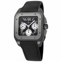 Cartier Santos 100 Carbon Titanium and Steel Extra Large Watch W2020005 