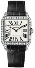 Cartier Santos Dumont Diamond Bezel Ladies Watch WH100251