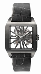 Cartier Santos-Dumont Skeleton Dial Manual Wind Titanium Men's Watch W2020052