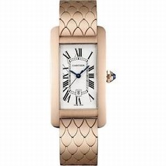 Cartier Tank Americaine Silvered Flinqué Dial Ladies Watch W2620032