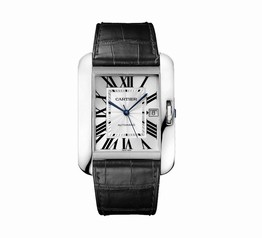 Cartier Tank Anglaise Silver Dial 18kt White Gold Men's Watch W5310033