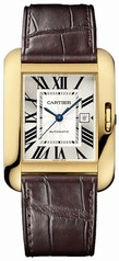 Cartier Tank Anglaise Silver Dial 18kt Yellow Gold Ladies Watch W5310030