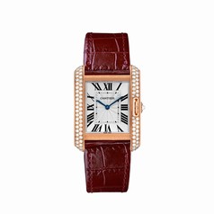 Cartier Tank Anglaise Silvered Flinqué Dial Watch WT100029