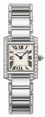 Cartier Tank Francaise 18kt White Gold Diamond Bracelet Ladies Watch WE1002SF