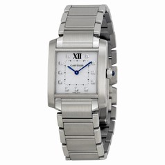 Cartier Tank Francaise Silver Dial Stainless Steel Ladies Watch WE110007