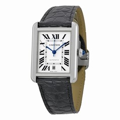 Cartier Tank Solo XL Automatic Silver Dial Stainless Steel Men's Watch W5200027