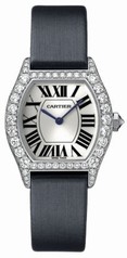 Cartier Tortue Diamond 18 kt White Gold Ladies Watch WA507231