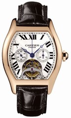Cartier Tortue Tourbillon Limited Edition Chronograph Single Push Piece 18kt Rose Gold XL Men's Watch W1548151