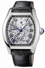 Cartier Tortue XL Perpetual Calendar Automatic 18 kt White Gold Men's Watch W1580048