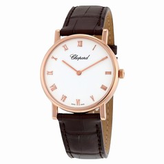 Chopard Classic White Dial Rose Gold Alligator Leather Ladies Watch 163154-5001