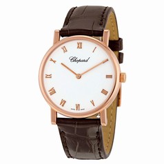 Chopard Classic White Dial Rose Gold Alligator Leather Ladies Watch 163154-5001DBR