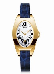 Chopard Classique Femme 18k Yellow Gold Blue Leather Ladies Watch 127228-0001