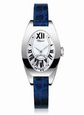Chopard Classique Femme 18kt White Gold Blue Leather Ladies Watch 127228-1001