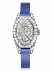 Chopard Classique Femme Diamond 18k White Gold Blue Satin Ladies Watch 137228-1001