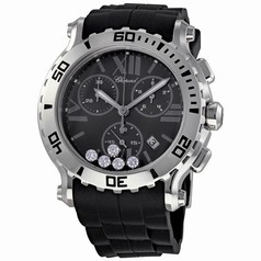 Chopard Happy Sport Black Dial Chronograph Mens Watch 288499-3011