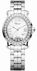 Chopard Happy Sport Diamond Mother of Pearl Dial Stainless Steel Ladies Watch 278546-3004