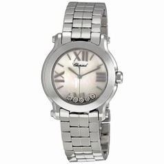 Chopard Happy Sport II Round Mother of Pearl Dial Ladies Watch 278509-3006