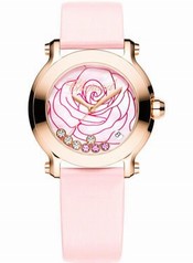 Chopard Happy Sport La Vie En Rose Diamond 18k Rose Gold Ladies Watch 277471-5015