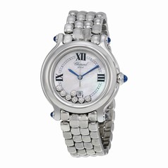 Chopard Happy Sport Mother of Pearl Floating Diamond Dial Ladies Watch 278236-3016