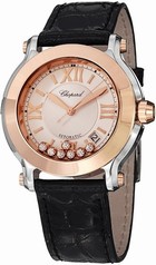 Chopard Happy Sport Silver with Seven Floating Diamonds Dial Ladies Watch 278559-6001