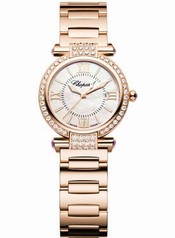 Chopard Imperiale Diamond Mother of Pearl Dial 18 kt Rose Gold Ladies Watch 384238-5004