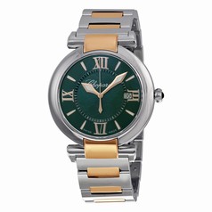 Chopard Imperiale Green Dial Stainless Steel and 18kt Rose Gold Ladies Watch 388532-6007