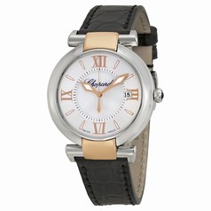 Chopard Imperiale Mother of Pearl Dial Black Leather Strap Ladies Watch 388532-6001