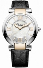 Chopard Imperiale Silver Dial Steel and Rose Gold Case Leather Ladies Watch 388531-6001