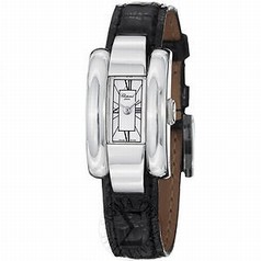 Chopard La Strada White Dial Black Leather Ladies Watch 417404-1001